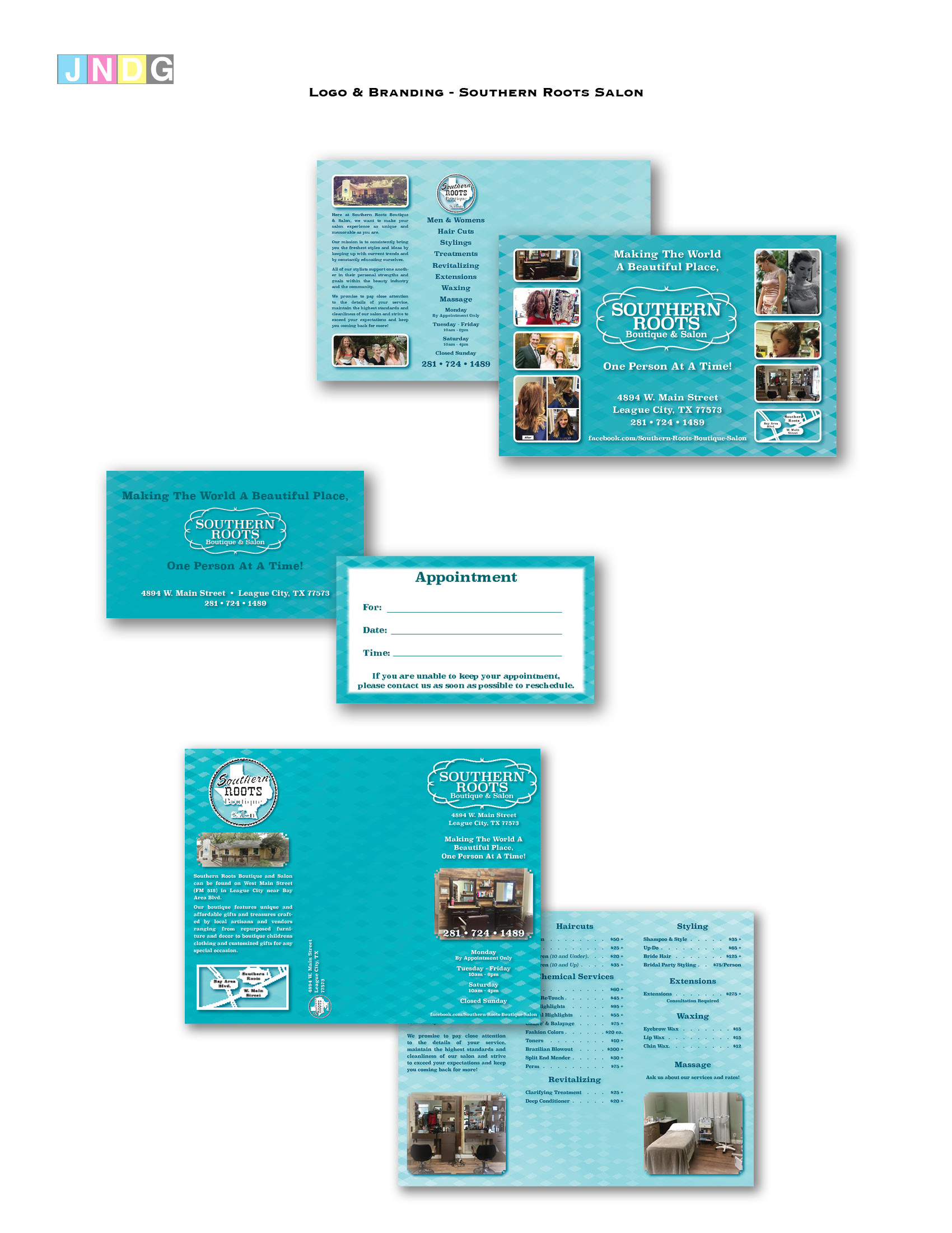 Business Identity and Branding - Southern Roots Salon